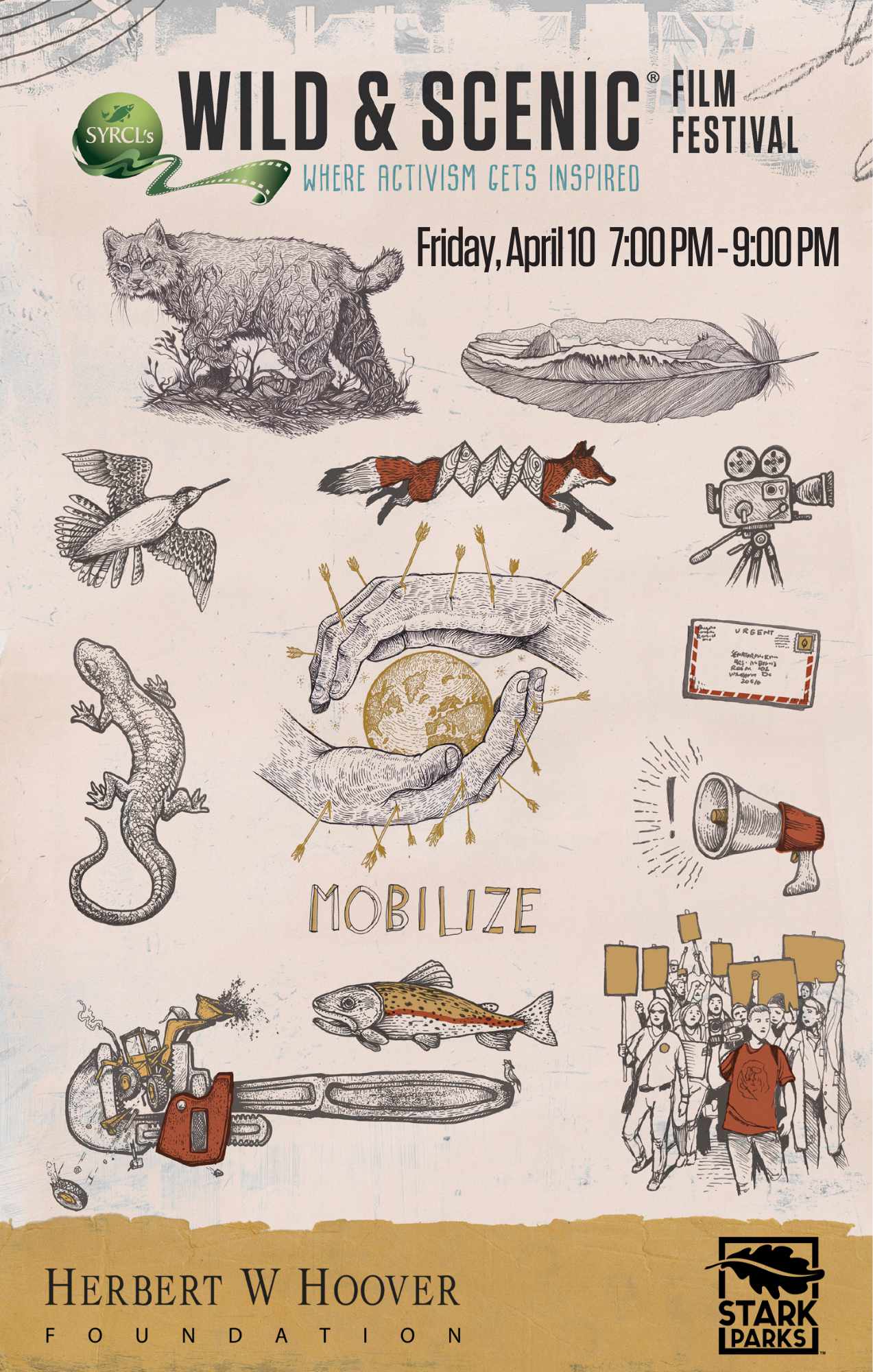 Film Fest header with sketches and graphics below